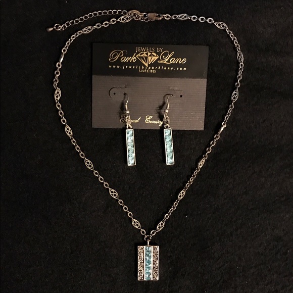 Silver Sky Necklace & Earrings Set - Picture 2 of 7